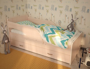 Кровать с бортиками ТМК Максимка, цвет Млечный дуб в Чебоксарах
