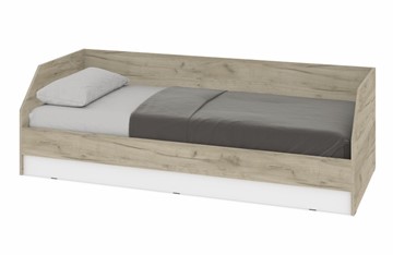 1-спальная детская кровать О81, Серый дуб - Белый в Чебоксарах