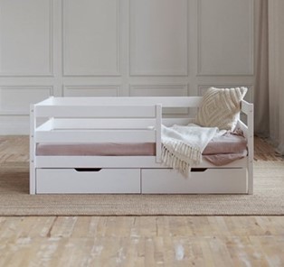 Детская кровать Софа с ящиками, цвет белый в Чебоксарах