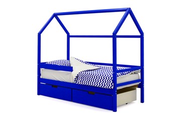 Кровать-домик детская Svogen синий в Чебоксарах