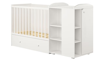 Детская кровать-шкаф с комодом POLINI Kids Ameli 800 Белый, серия AMELI в Чебоксарах