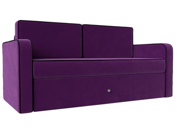 Детский диван-трансформер Смарт, Фиолетовый\Черный (Микровельвет) в Чебоксарах