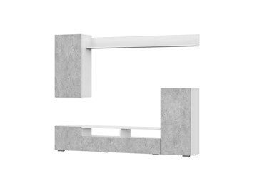 Набор мебели в гостиную МГС-4, белый/цемент светлый в Чебоксарах