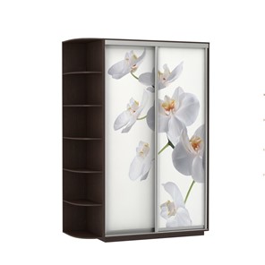 Шкаф Экспресс 1700x600x2200, со стеллажом, Орхидея белая/венге в Чебоксарах