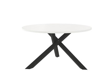 Журнальный круглый стол Триада-15Д, черный/белый в Чебоксарах