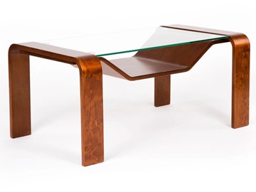 Стеклянный столик Мебелик Гурон 1 (вишня) в Чебоксарах
