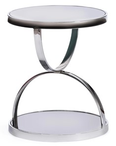 Журнальный столик GROTTO (mod. 9157) металл/дымчатое стекло, 42х42х50, хром в Чебоксарах
