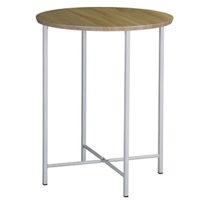 Круглый столик Мебелик BeautyStyle-16 (дуб сонома/белый) в Чебоксарах