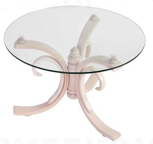 Стеклянный столик в гостиную СЖ 5 беленый дуб/стекло в Чебоксарах