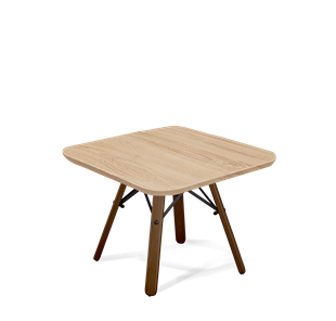 Квадратный столик SHT-S70 / SHT-TT 60/60 ЛДСП (дуб сонома/темный орех/черный муар) в Чебоксарах