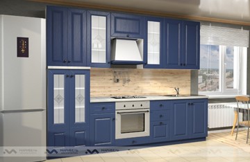 Кухонный гарнитур Вена 2800, цвет Синий в Чебоксарах