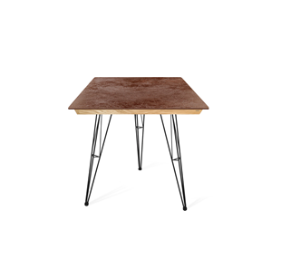 Керамический кухонный стол SHT-TU10 (3 шт.)/ТT8 60/60 (черный/прозрачный лак/коричневая сепия) в Чебоксарах