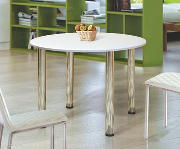 Круглый стол на кухню Круглый 900 на металлических опорах в Чебоксарах