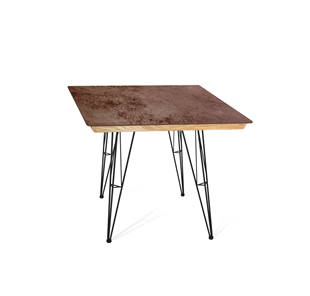 Керамический обеденный стол SHT-TU10 (4 шт.)/ТT8 60/60 (черный/прозрачный лак/коричневая сепия) в Чебоксарах