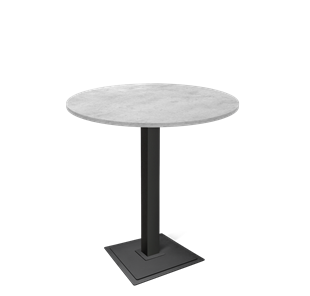 Стол кухонный круглый SHT-TU5-BS1/H110 / SHT-TT 90 ЛДСП (бетон чикаго светло-серый/черный) в Чебоксарах