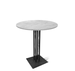Круглый обеденный стол SHT-TU6-BS1/H110 / SHT-TT 90 ЛДСП (бетон чикаго светло-серый/черный) в Чебоксарах