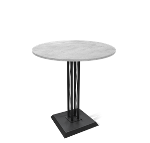 Круглый стол SHT-TU6-BS2/H110 / SHT-TT 90 ЛДСП (бетон чикаго светло-серый/черный) в Чебоксарах