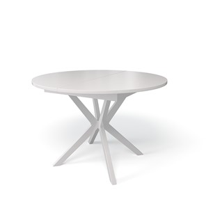 Кухонный круглый стол Kenner B1100 (Белый/Стекло белое сатин) в Чебоксарах