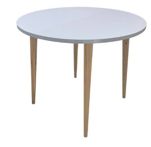 Кухонный стол круглый Creo-line Серый камень 90*90 см ЛДСП в Чебоксарах