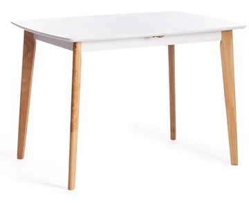 Маленький стол Claire, дерево гевея/МДФ, 110+30x75x75 Белый/натуральный арт.15111 в Чебоксарах
