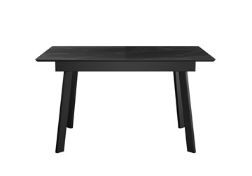 Керамический кухонный стол DikLine SKH125 Керамика Черный мрамор/подстолье черное/опоры черные (2 уп.) в Чебоксарах