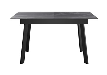 Стол обеденный раздвижной DikLine SKH125 Керамика Серый мрамор/подстолье черное/опоры черные (2 уп.) в Чебоксарах