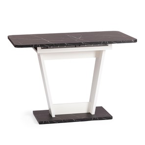 Раскладной стол FOX, ЛДСП, 68.6x110-145x75 см, Мрамор черный/Белый, арт.21177 в Чебоксарах