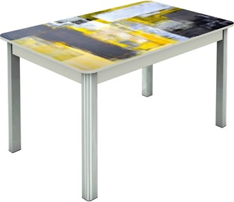 Раздвижной стол Гамбург исп.2 ноги метал. крашеные №23, Фотопечать (Текстура №51) в Чебоксарах