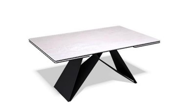 Керамический обеденный стол KB1400, черный/керамика белая в Чебоксарах