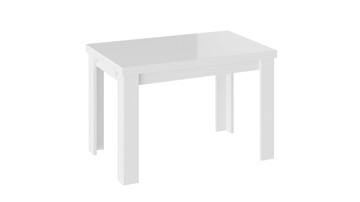 Стол обеденный раскладной Норман тип 1, цвет Белый/Стекло белый глянец в Чебоксарах