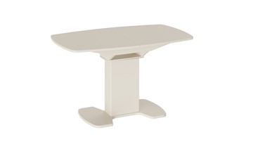 Стеклянный обеденный стол Портофино (СМ(ТД)-105.02.11(1)), цвет Бежевое/Стекло бежевое матовое LUX в Чебоксарах