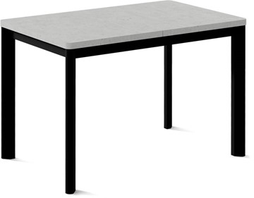 Обеденный раздвижной стол Токио-2L (ноги металлические черные, светлый цемент) в Чебоксарах