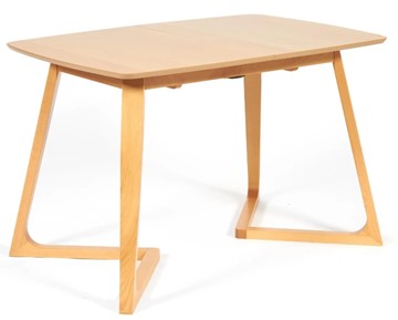 Кухонный стол раскладной VAKU (Ваку) бук/мдф 80x120+40x75, Натуральный бук арт.13987 в Чебоксарах