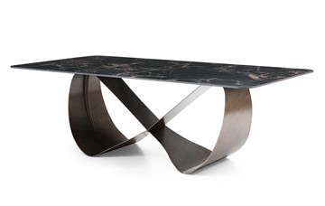 Керамический стол DT9305FCI (240) черный керамика/бронзовый в Чебоксарах