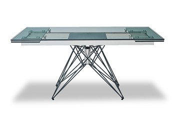Стеклянный обеденный стол T-041 (140) прозрачный в Чебоксарах
