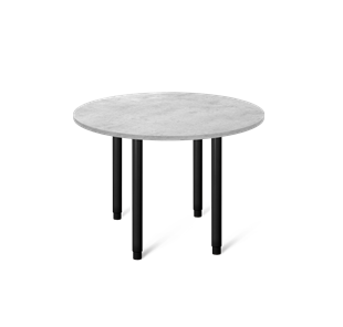 Кухонный обеденный стол SHT-TU65 / SHT-TT 90 ЛДСП (бетон чикаго светло-серый/черный) в Чебоксарах