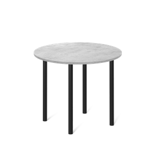 Обеденный круглый стол SHT-TU66 / SHT-TT 90 ЛДСП (бетон чикаго светло-серый/черный) в Чебоксарах