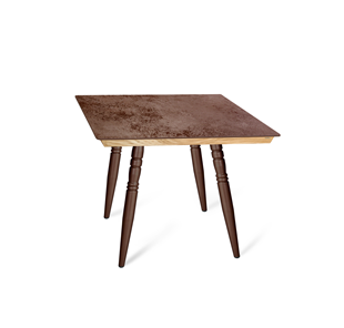 Керамический стол SHT-TU15 (4 шт.)/ТT8 60/60 (медный металлик/прозрачный лак/коричневая сепия) в Чебоксарах