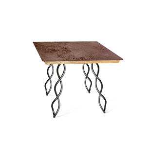 Керамический кухонный стол SHT-TU17 (4 шт.)/ТT8 60/60 (черный муар/прозрачный лак/коричневая сепия) в Чебоксарах