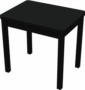 Раздвижной стол Бари дерево №8 (стекло черное/черный) в Чебоксарах