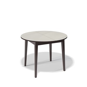Стеклянный стол Kenner 1000M (Венге/Стекло крем сатин) в Чебоксарах