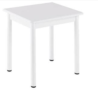 Кухонный пристенный стол НСПА-07 МДФ, белый МДФ/белое дерево/36 прямые трубки белый в Чебоксарах