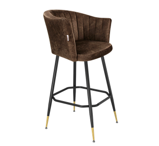 Барный стул SHT-ST42-1 / SHT-S148 (кофейный трюфель/черный муар/золото) в Чебоксарах