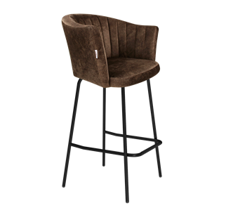 Барный стул SHT-ST42-1 / SHT-S29P (кофейный трюфель/черный муар) в Чебоксарах