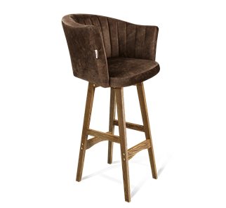 Барный стул SHT-ST42-1 / SHT-S65 (кофейный трюфель/дуб брашированный коричневый) в Чебоксарах