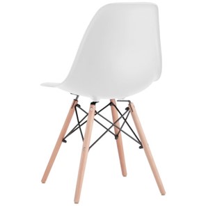 Комплект стульев 4 шт. BRABIX "Eames CF-010", пластик белый, опоры дерево/металл, 532630, 2033A в Чебоксарах