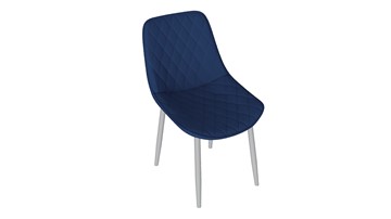 Обеденный стул Oscar (Белый муар/Велюр L005 синий) в Чебоксарах