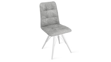 Кухонный стул Аспен К3 (Белый матовый/Микровелюр Wellmart Silver) в Чебоксарах