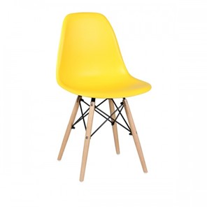 Мягкий стул EAMES DSW WX-503 PP-пластик желтый в Чебоксарах