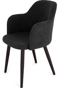 Обеденный стул Эспрессо-1, ноги черные круглые XXL (R38)/велюр T190 Горький шоколад в Чебоксарах